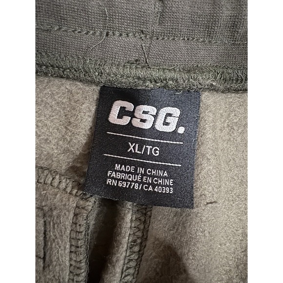 CSG Champs Sporting Gear Sweatpants Men's Sz XL Camo Green Jogger Pockets - Picture 4 of 8